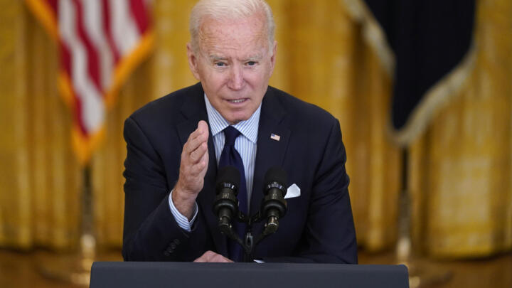 US President Joe Biden speaks about the April jobs report at the White House on May 7, 2021.
